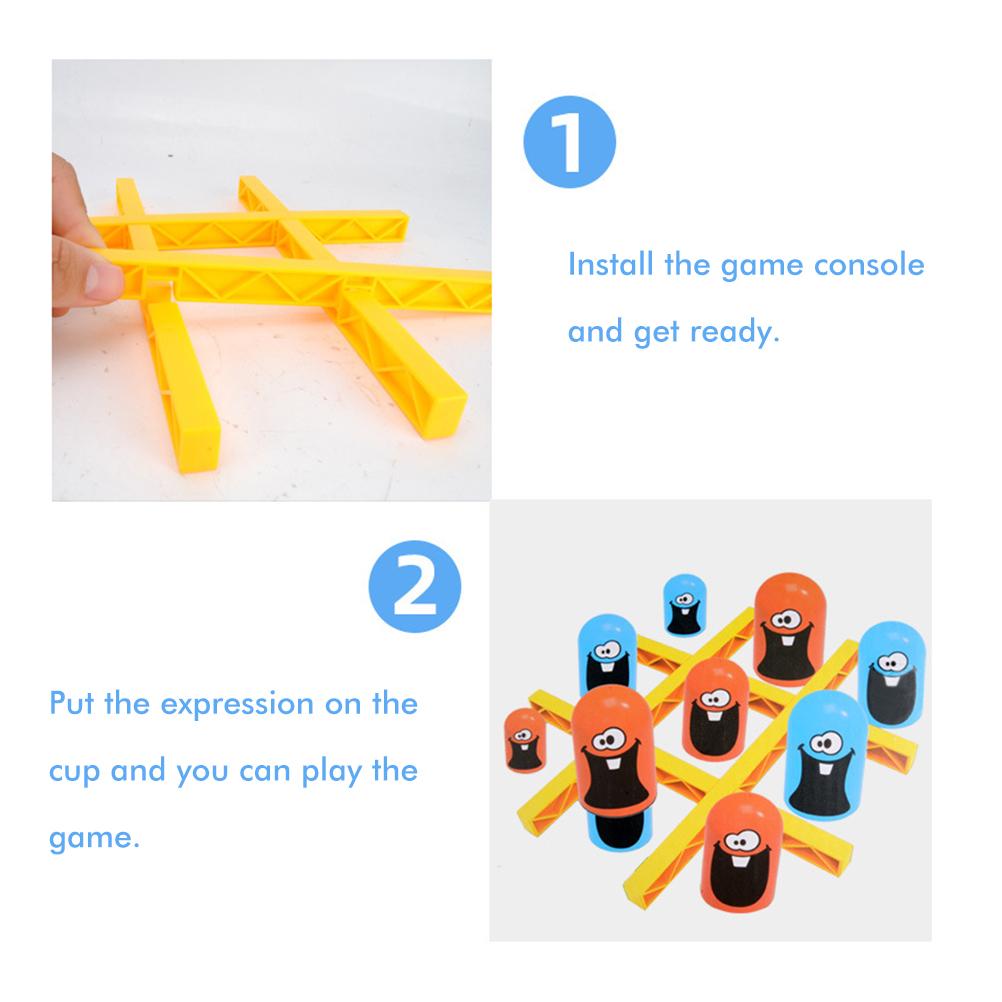 1 Set of Stacked Cup XO Chess Leisure Board Link Game Indoor Parent Child Interactive Game