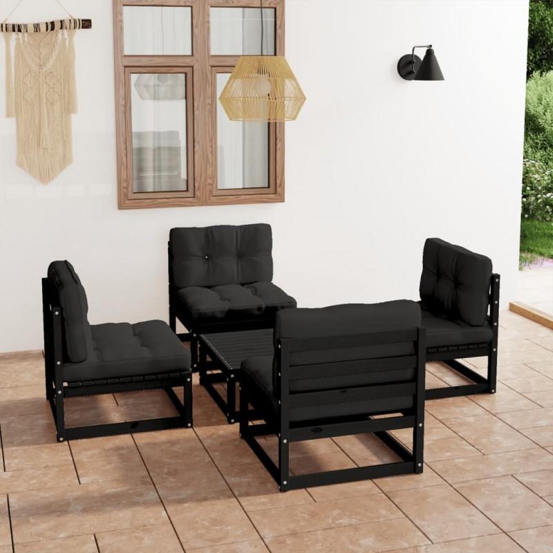 Day and Night - Day and Night 5-piece Garden Furniture Set and Solid Pine Wood Cushions