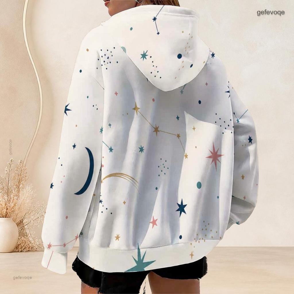 Womens Plus Size Zip Up Hoodie Casual Loose Long Sleeve Hooded Sweatshirt For Daily Wear