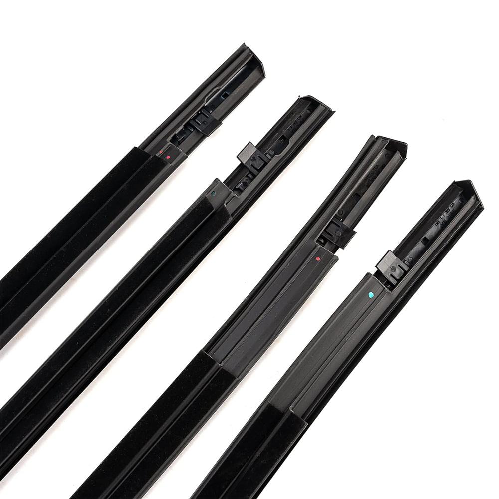 New 4Pcs Weatherstrip Window Moulding Trim Seal Belt For Honda Civic 16-21 Sedan