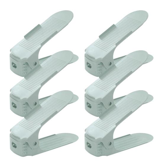 1/26Pcs Double Layer Shoe Holder Space Saving PP Sloped Design Slippers Rack for Dorm