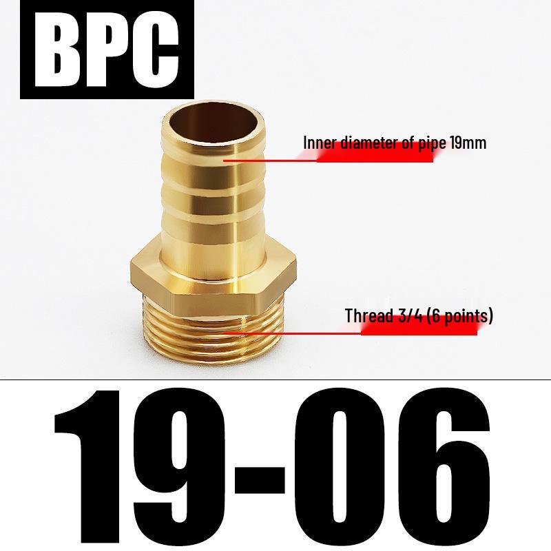 All-Copper Male Thread Fittings: Pagoda Head, PC6/8/10, 4-Point & 6-Point for Water/Gas Hoses