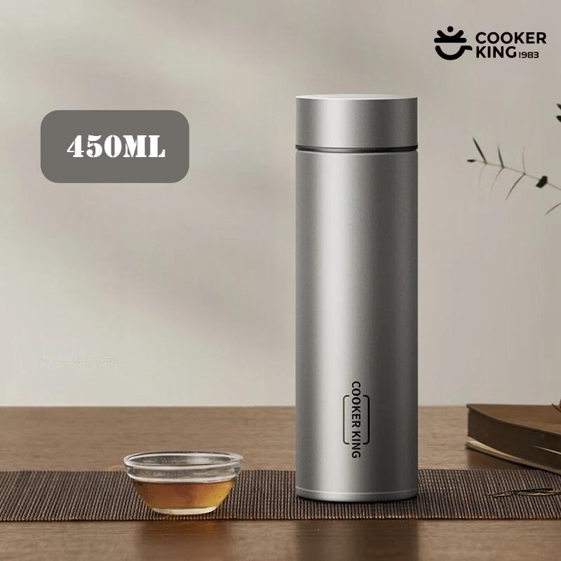 COOKER KING 450ML Titanium+PP Pure Titanium Vacuum Cup Thermos Cup Water Bottle Vacuum Insulated Bottle Thermos Bottles Mugs 450ML