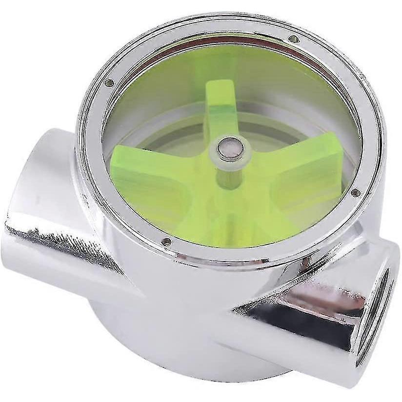 Water Flow Indicator, Standard Female To Female Thread Sight Flow Indicator Water Cooling Flow Indicator(1pc, Yellow) -t