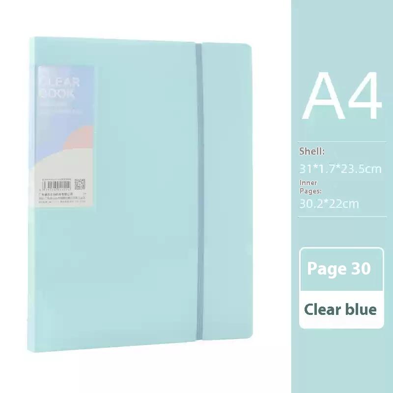 

1 шт. 30/60 страниц А4 папка информационный комплект многостраничный прозрачный вставной информационный файл для студентов для хранения экзаменационных работ