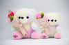 Bouquet di Fiori di Sapone Matsuno Kogyo, Peluche, Fiori di Sapone, Decorazione d'Interni, Regalo (3 Fiori, Rosa Arcobaleno) GM-4754