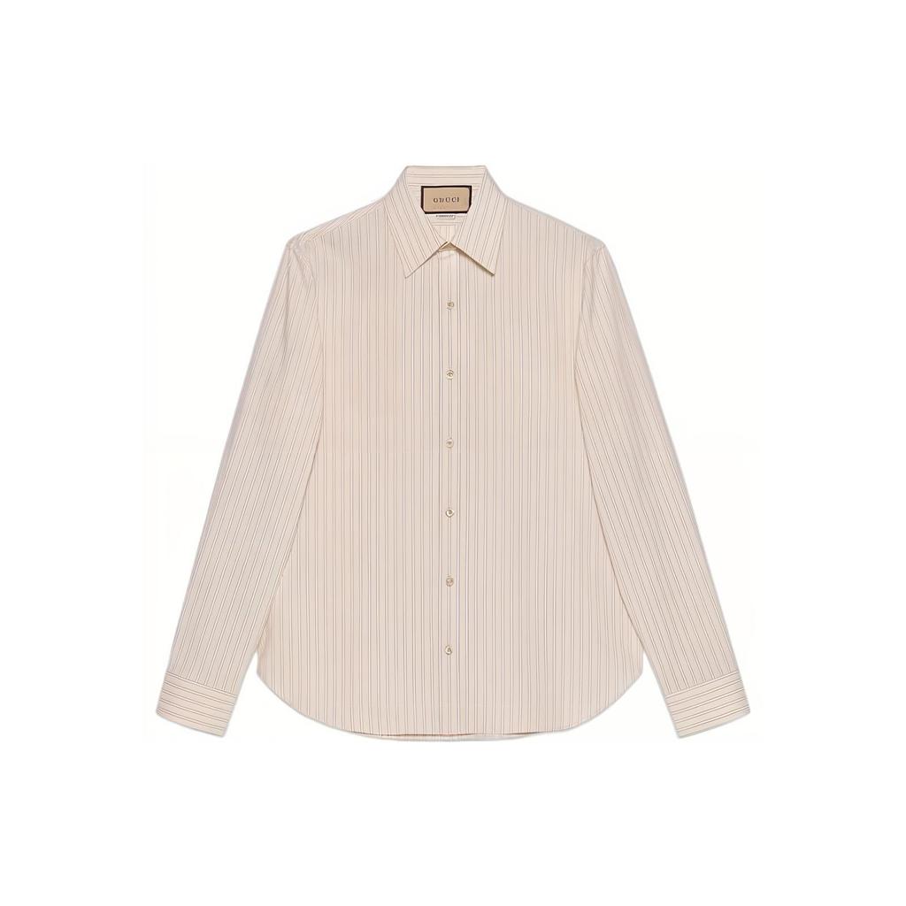 Gucci Washed Striped Long-sleeve Shirt 714693-ZAEC1-9863