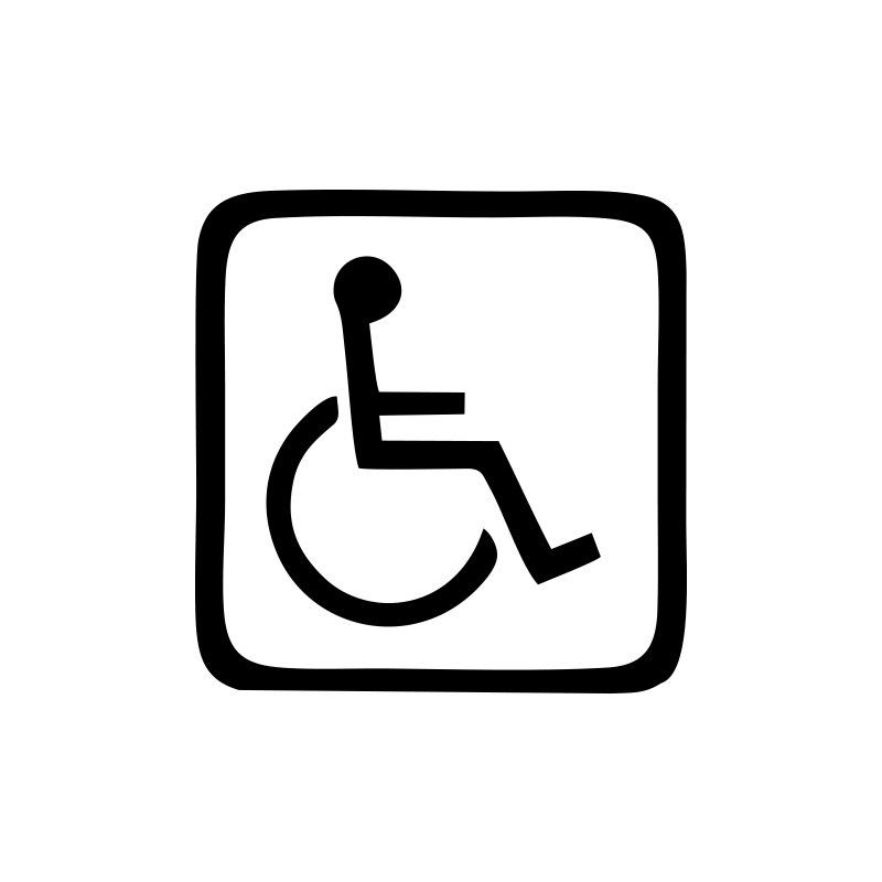 Adesivo per Auto di Alta Qualità per Accesso Disabili 13.5cm Simbolo Sedia a Rotelle Handicap Decalcomania in Vinile Resistente ai Graffi per Finestrino Auto