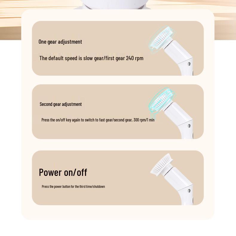 Telescopic Electric Rotating Elbow Cleaning Brush for Bathrooms