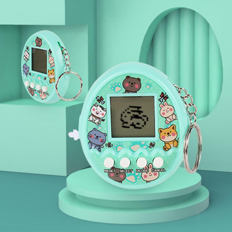 Machine à Animaux Électronique Mini Machine de Jeu Électronique de Poche Œuf d'Animal de Compagnie Animal de Compagnie Virtuel Culture Porte-Clés Pendentif