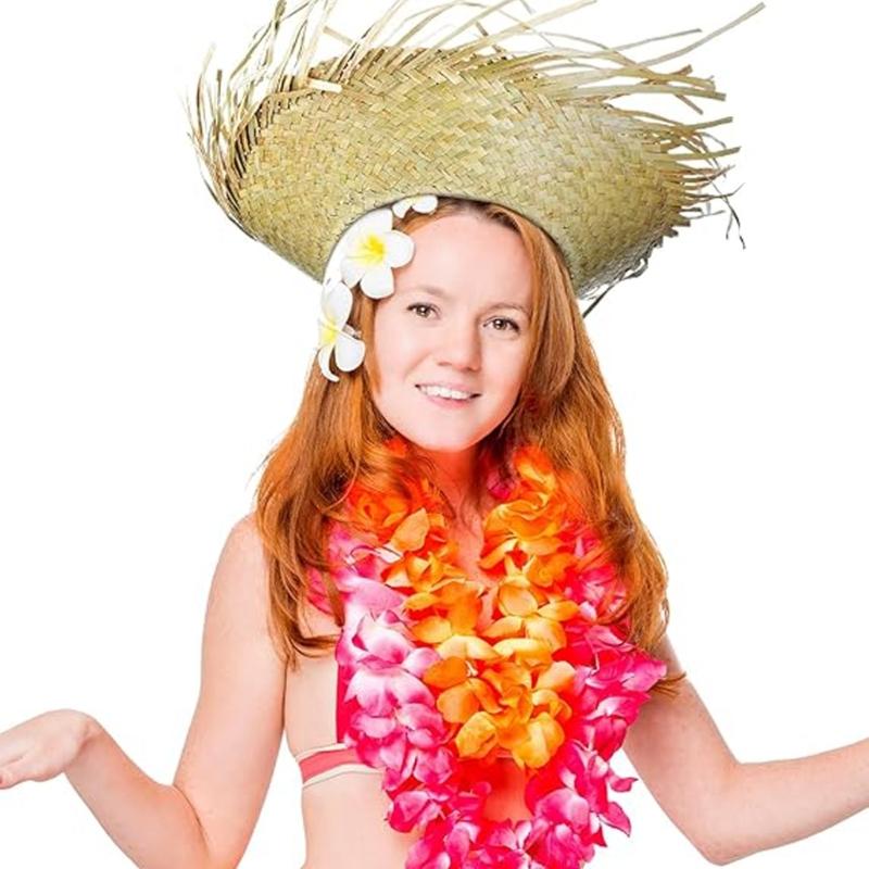 Elegant Panama Hat Straw Hat with Wide Brimmed, Cool and Comfortable Pava Hat Hawaiian Cap