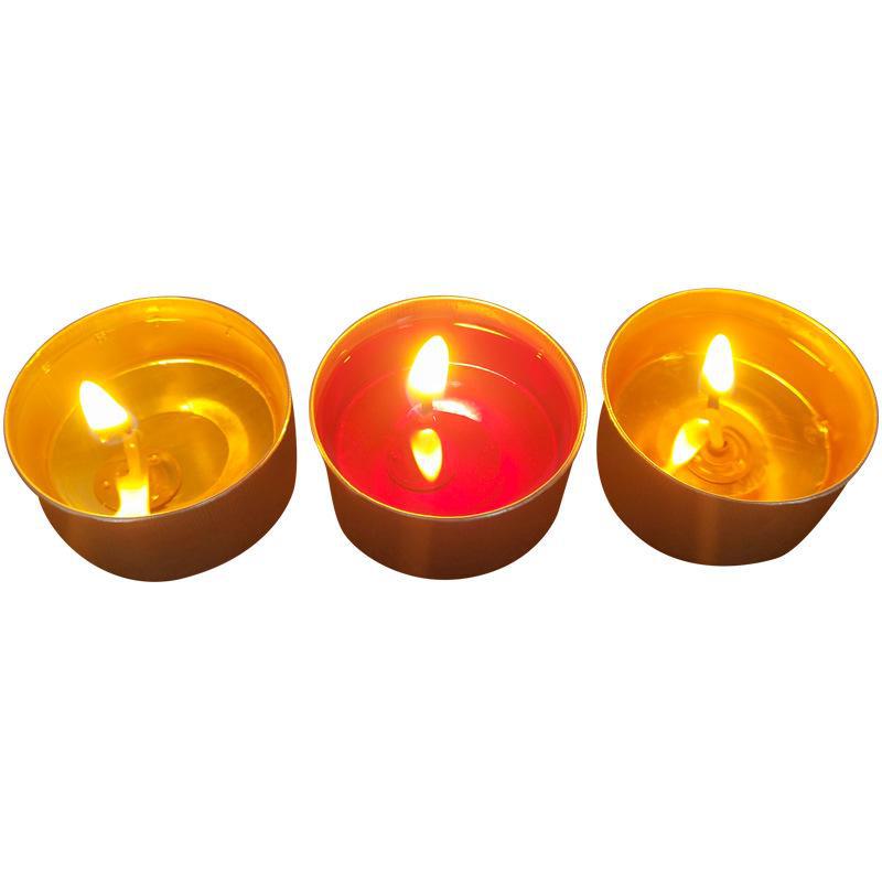 Aluminum Shell Plant Butter Candle Lamp - 8, 12, 24 Hours Burn Time