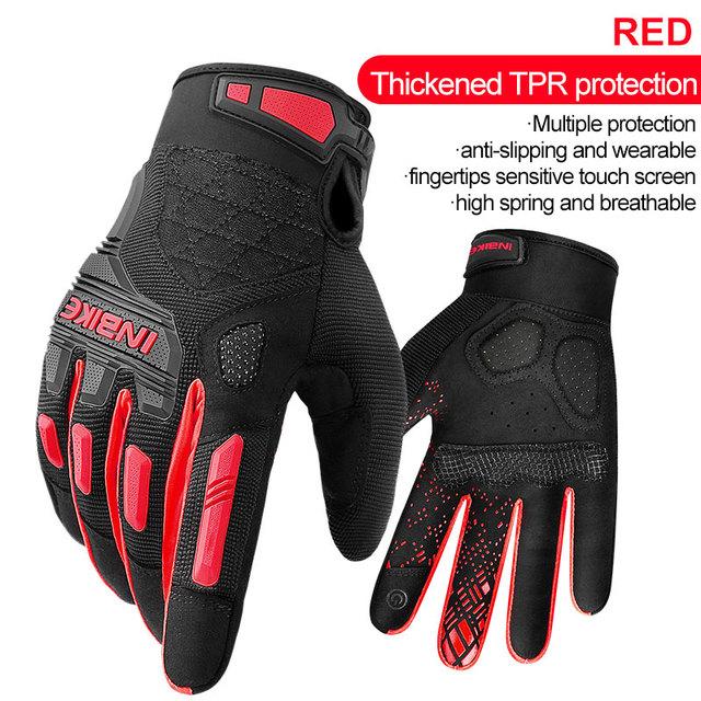 

INBIKE MTB Cycling Gloves Man Touchscreen Men’s Sport Gloves Mountain Bicycle for Motorcycle Outdoor Cycling Bike Accessories S красный