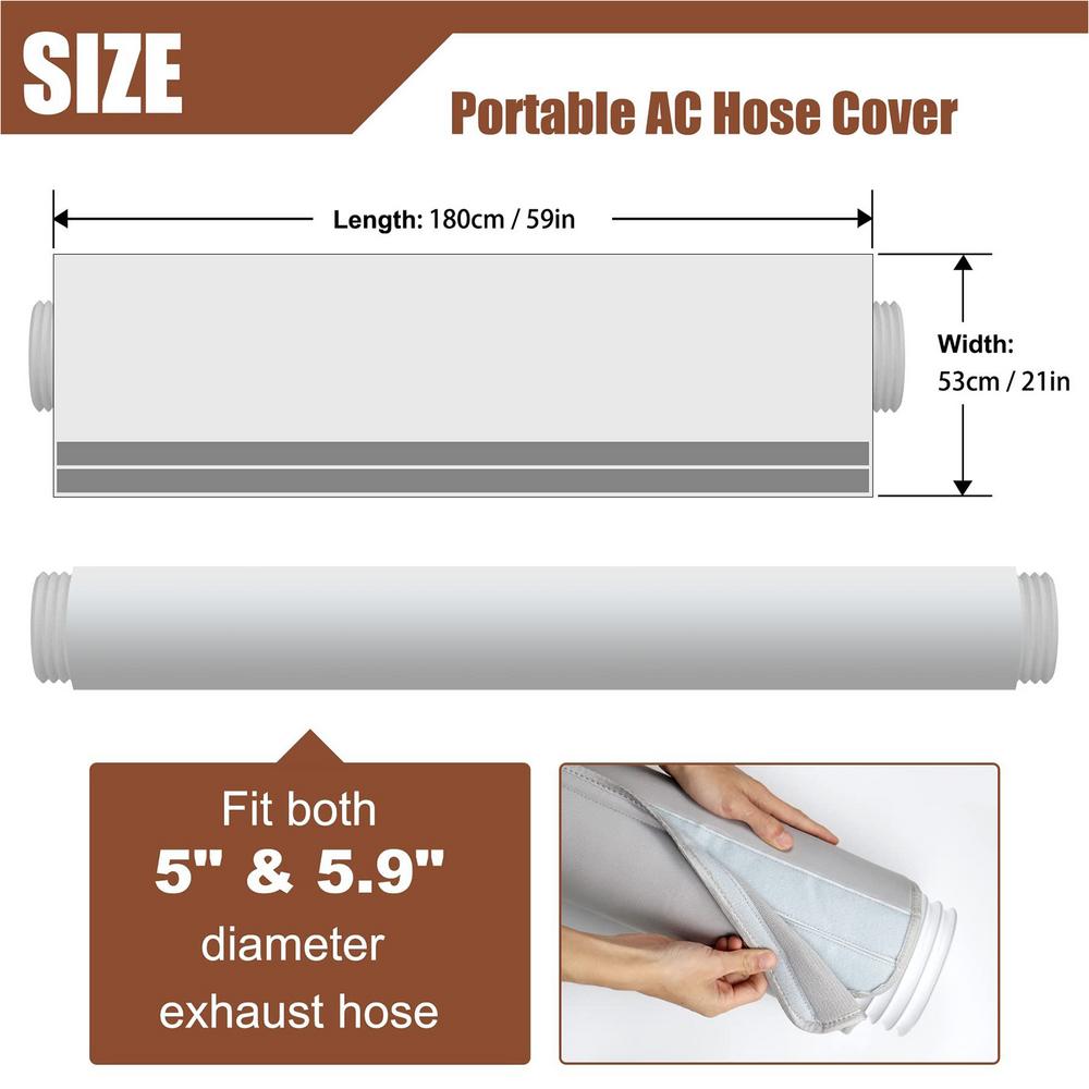 New AC Exhaust Hose Protector Wrap Air Conditioner Hose Insulated Duct Guard AC Hose Duct Ventilation Insulation Covers