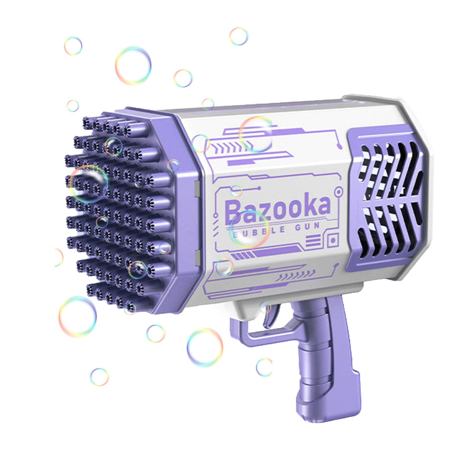 

Автоматический бластер пузырей с 69 отверстиями и светодиодным шоу, игрушечный пистолет-ракетница для развлечений на вечеринках на открытом воздухе и в помещении