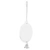 Stainless Steel Pet Bird Cage Mirror with Bell Parrot Playing Hanging Biting Toychain Type