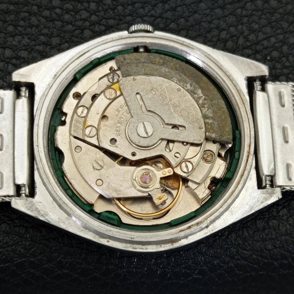 AUTOMATIC 6309A VINTAGE SEIKO 5 JAPAN MENS SILVER COLOR DIAL WATCH A701407-5 R206b-a701407