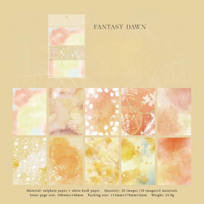 

20 шт. Папір для матеріалу в стилі вінтажного кольору з розмиттям, Планувальник ручної роботи DIY, Аксесуари для скрапбукінгу, Фоновий папір