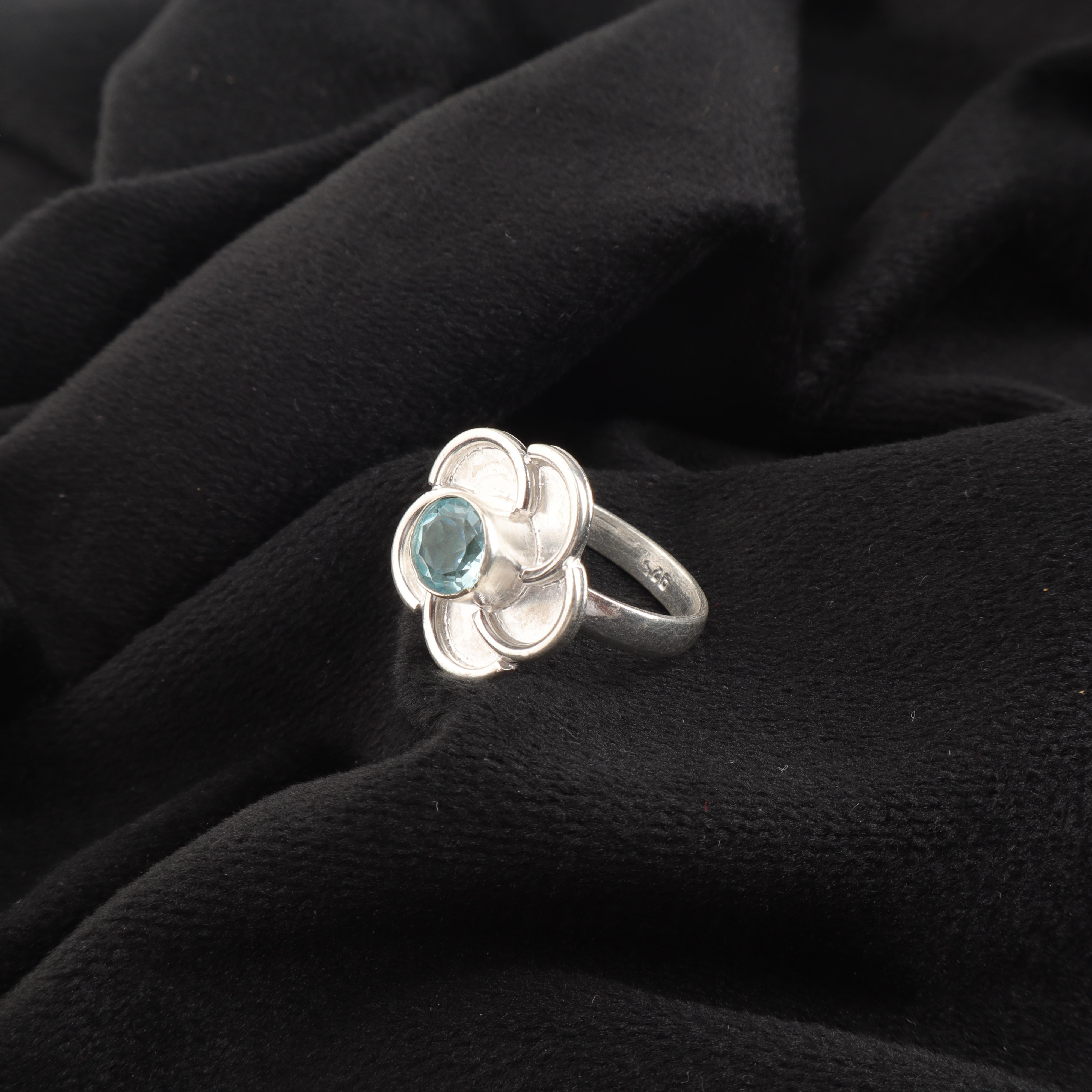 

Кольцо с драгоценным камнем Голубой Топаз, Великолепное украшение ручной работы, Ювелирное изделие из стерлингового серебра 925 пробы, Богемное кольцо для свадебного подарка 12 синий