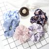 5PCS Mixed Colors Fashion Hair Bands Korean Elastic Satin Silk Dots Hair Tie for Women Girls Ponytail Holder Scrunchie