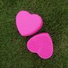 Heart Silicone Make Up Brush Cleaner Wash Scrubber Board Cosmetic Pad Clean
