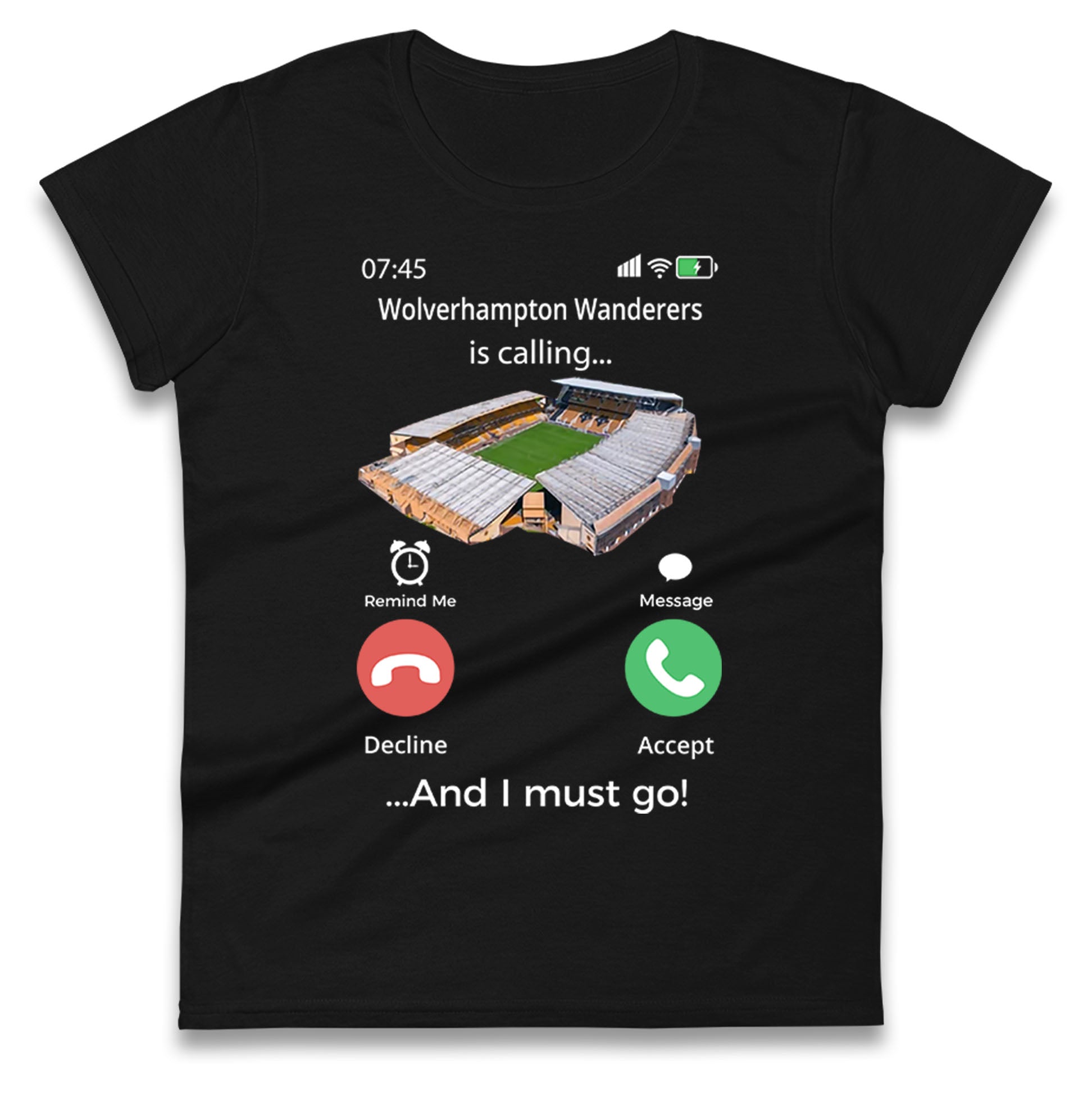 Wolverhampton Wanderers Football Womens T Shirt Mens Tops Tees Unisex Wolverhampton Wanderers Is Calling Top L