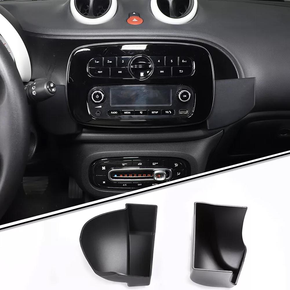 2pcs Car Dashboard Storage Box For Benz For Smart For Fortwo C453 2016‑2024 Center Dashboard Storage Box Stowing Tidying