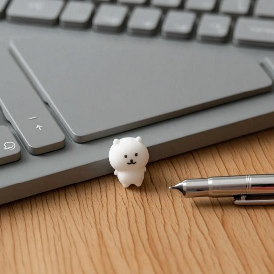 3/4/5/6Pcs Mini Bear Stress Relief Toy, Cartoon White Bear Squeeze Toy, Slow Rebound Bear Sensory Toy for Kids Adults, Party Favors