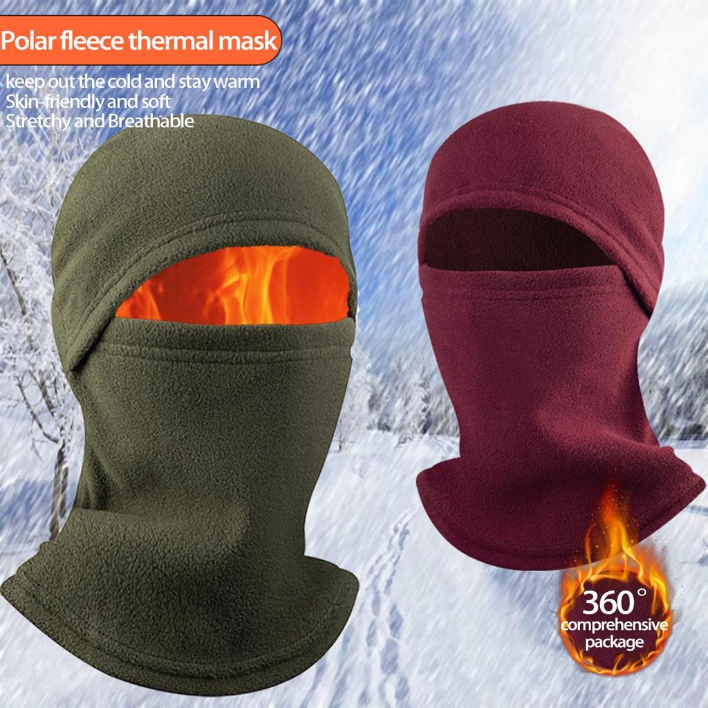 Winter Windproof Cycling Mask & Multi-Function Scarf: Warm Polar Fleece Ski Hat & Cold-Proof Headgear