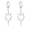 Openwork Thorn Heart Stainless Steel Couple Earrings - Men's & Women's High-End Style