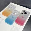 KEYSION Gradient Love Heart Wavy Phone Case for Huawei Pura 70 80 Pro 80 70 Ultra Glitter Jewelled Lens Protector Shockproof Cover