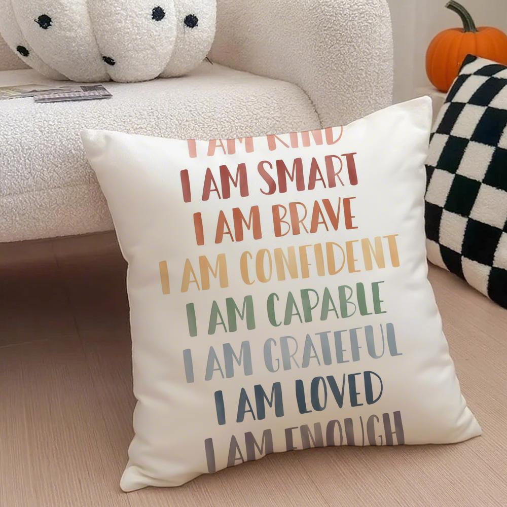 Colorful Cheerful Art Cartoon Rainbow Sun Cushion Cover Throw Pillow Cover Hidden Button Durable Polyester Chair Cushion