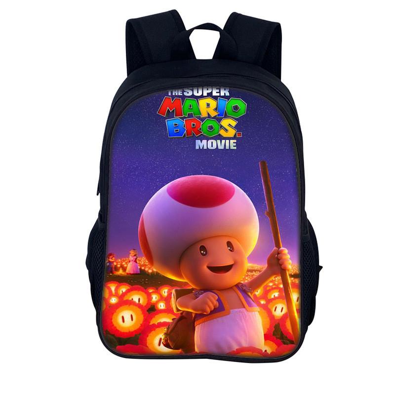 Super Mario Bros Backpack For Kids With Breathable Nylon Material For School Use