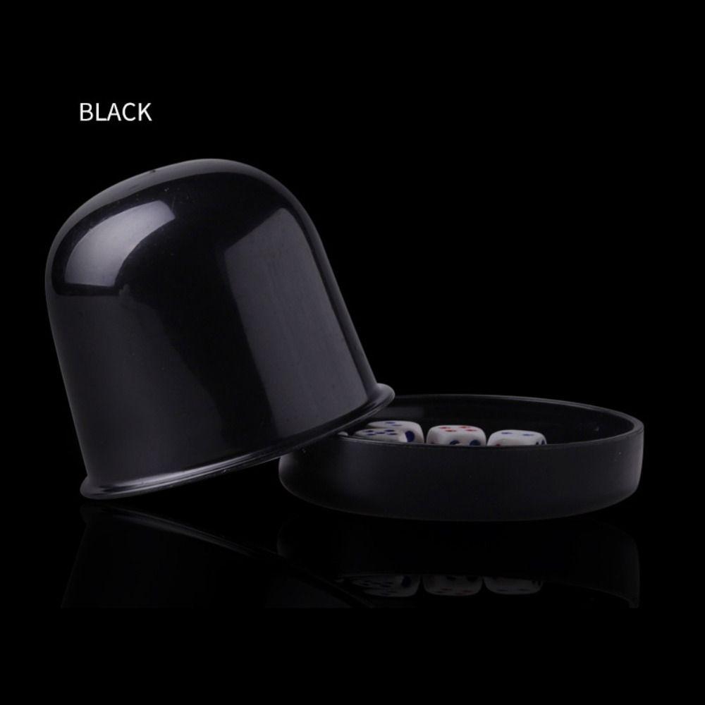

Board Guessing Game Dice Cup Shaker with 5pcs Six Side Dices Bar Nightclub Dice Cup with Base Set Party Roleplay Fun Toy чёрный