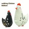 1 Stück Hühnchenförmige Schwarz-Weiße Polka-Dot Aluminiumfolien-Ballons - Für Cartoon Stehende Kindergeburtstagsfeier Dekorationen