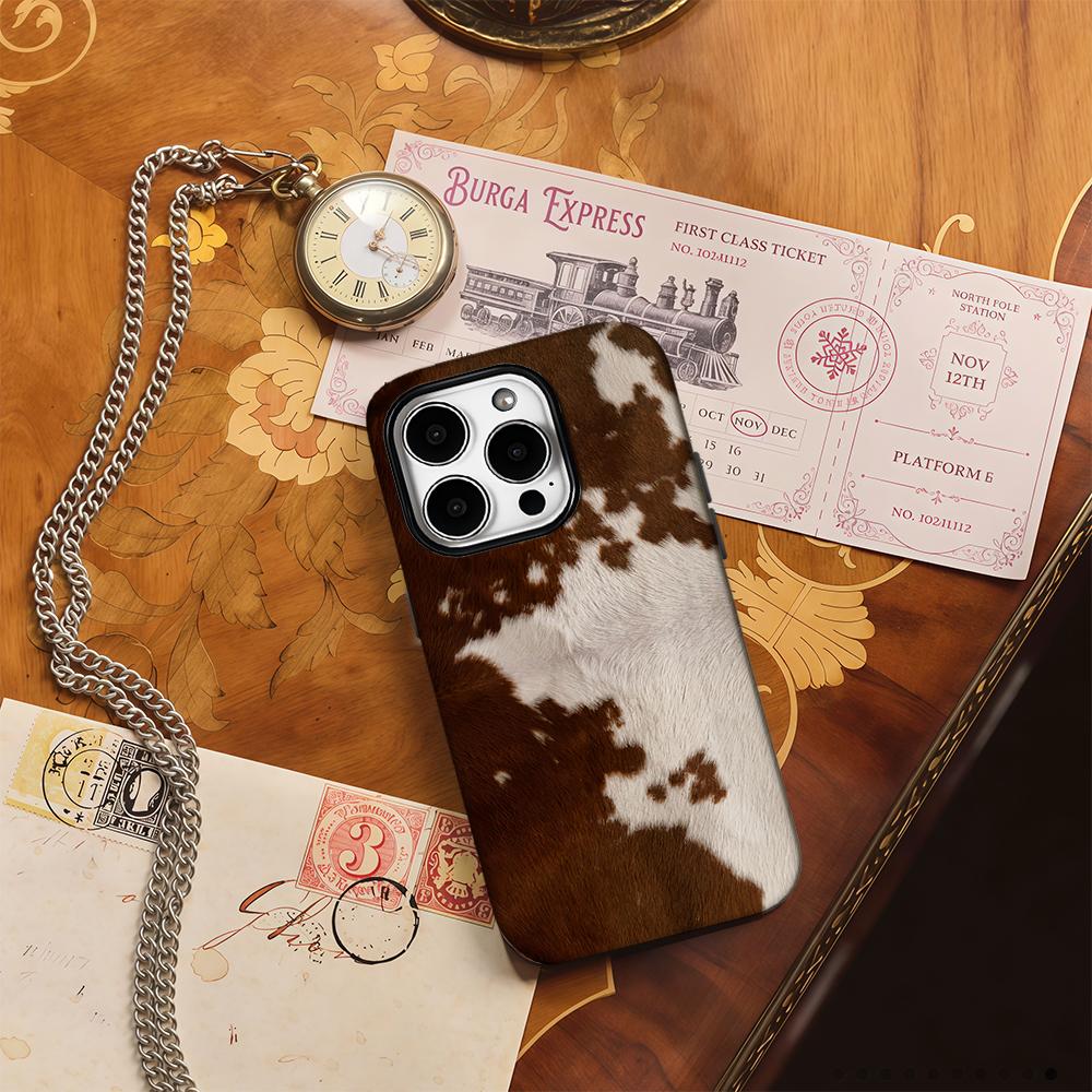 TERRA Brown Fur Phone Case for IPhone 16 15 14 13 12 11 X XS XR XSMAX 7 8 Pro Max Plus Double-layer Back Cover