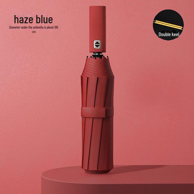 10-Bone Automated Dual-Use Umbrella: Large Folding, UV Protection, Sunshade for Men & Women