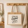 Sac cabas - PLANETEE - J'peux pas j’ai Cuisine - Toile de jute et coton - 21 L - Anses 65 cm