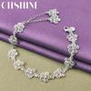 CHSHINE 925 Sterling Silver Flower Chain Bracelet For Women Lovers Wedding Fashion Charm Jewelry