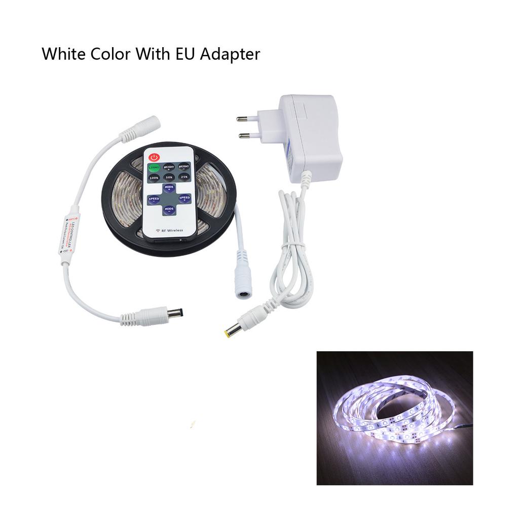 Indoor Lighting Dimmable LED Lamp Led Closet Lights RF Remote Control Kitchen Cabinet Light Stais Bedroom Decor 12V Flexible LED Strip Tape EU Plug