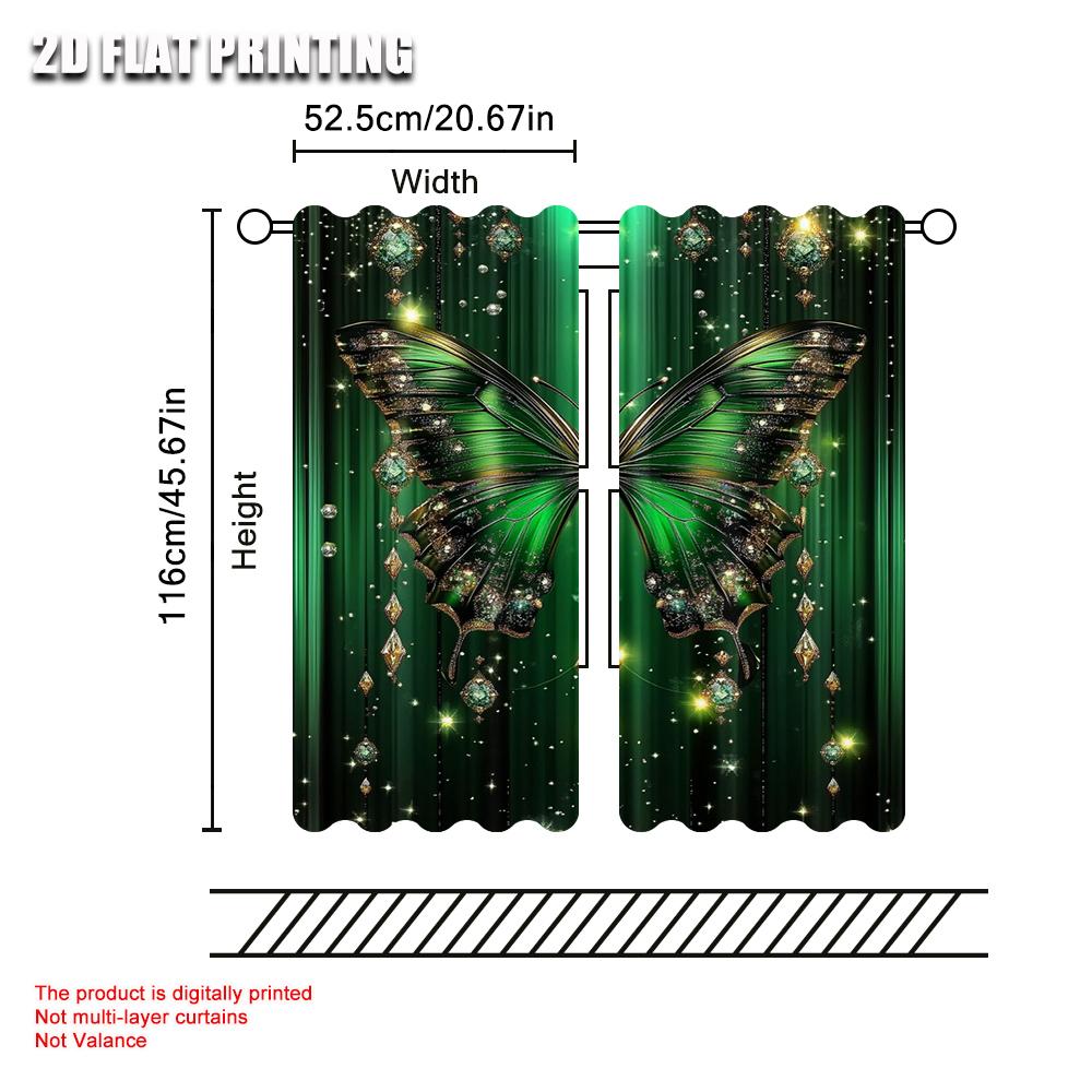 Party Window Curtains Butterfly Polyester Without Electricity Spring Holiday Decor Perfect Made Of Machine Washable