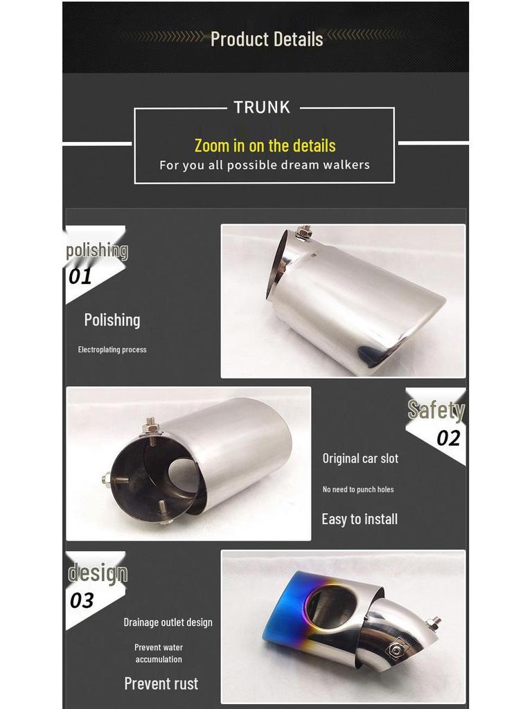 Chevrolet Trax Silver Tailpipe Exhaust Decoration