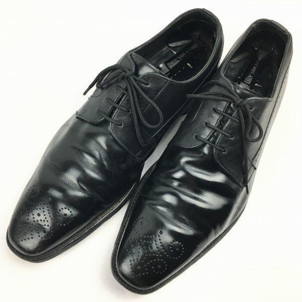 80s-90s JOSEPH CHEANEY Vintage Made in England Plain Toe Shoes Black Size 9/27.5 Men's(USED)
