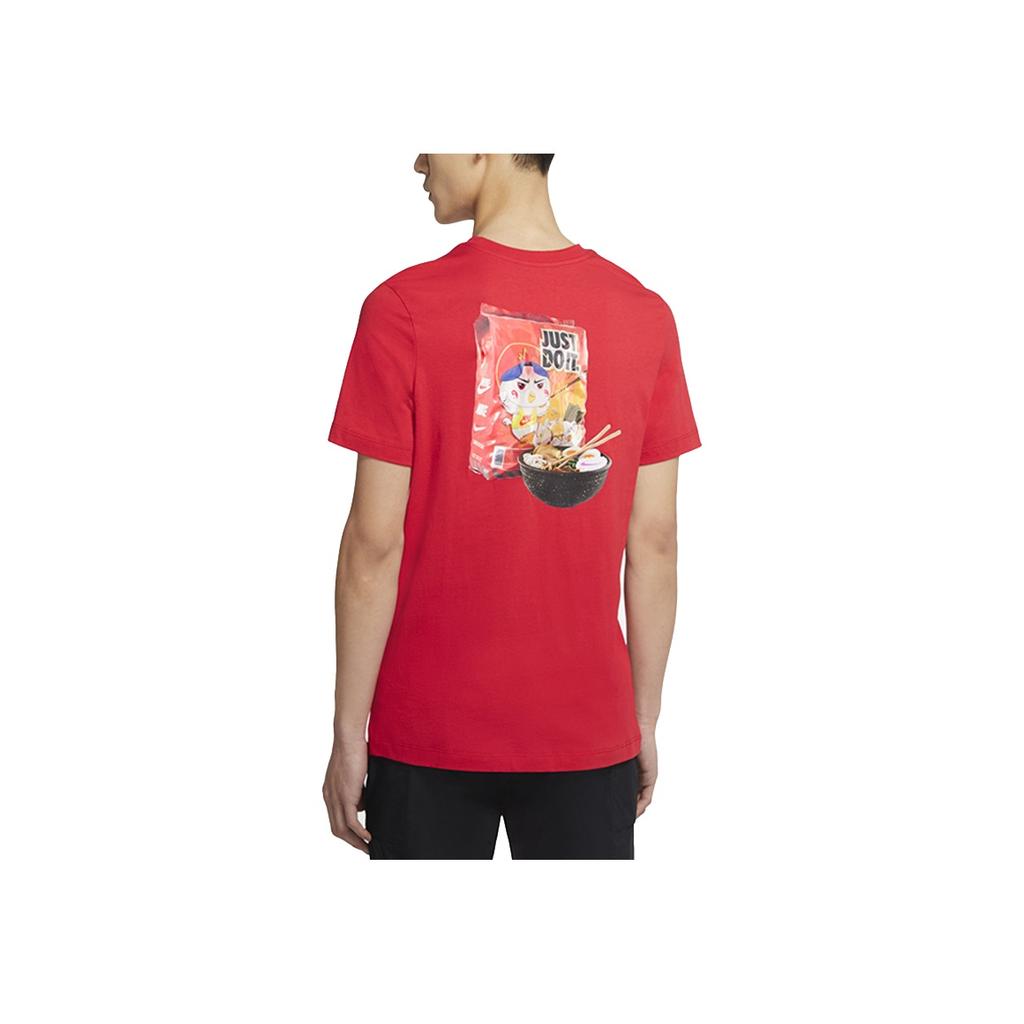 Nike Cartoon Print Knit Sports Short Sleeve T-Shirt Men Tops University-Red DD1323-657