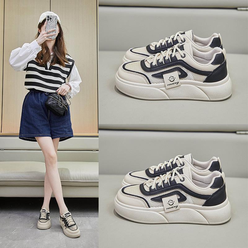 Summer little white shoes new Korean version ins female students height increase breathable sports board shoes trendy casual shoes SH602