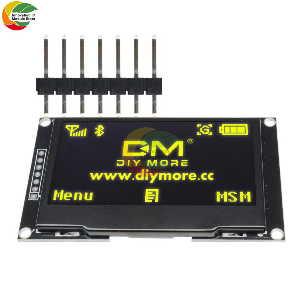 

2.42 OLED Digital LCD Screen OLED Display Module C51 Board For Arduino White SSD1309 STM32 Diy Electronic 2.42 inch 128X64 жовтий