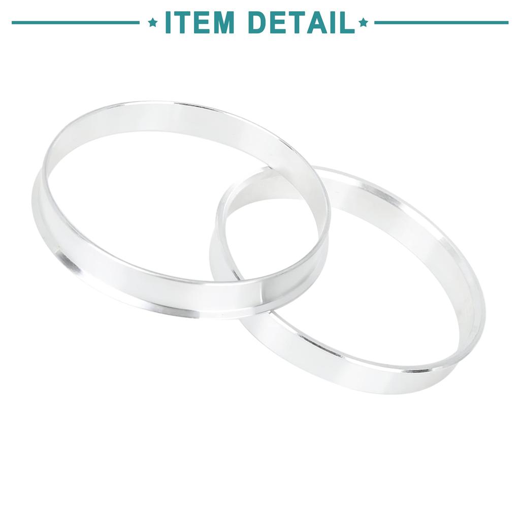 ACROPIX Hub Center Ring 66.6-64.1 Mm Silver Tone 4pcs