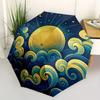 1pc Moon Waves Automatic Open/Close Umbrella, Portable Folding Umbrella for Travel, Themed Events, It Is Suitable As a Gift for Various Festivals, Out