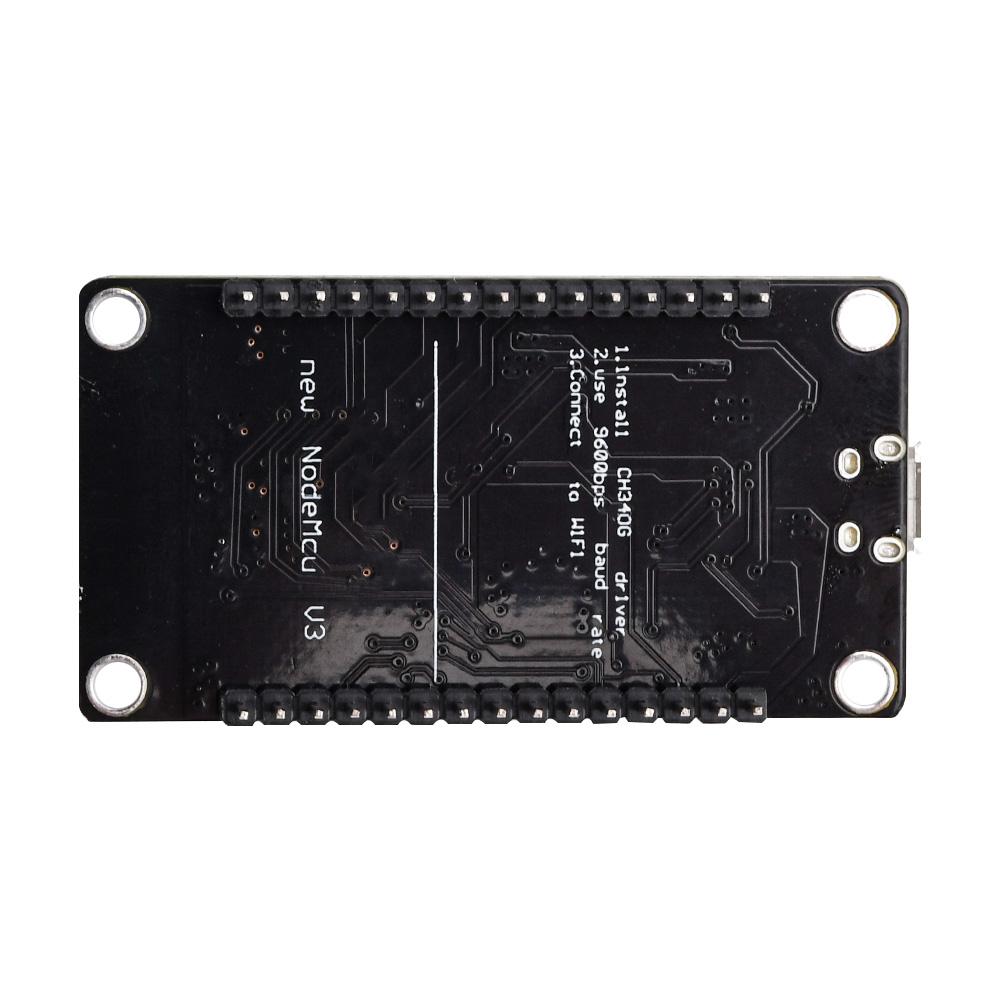 NodeMCU V3 ESP8266 ESP-12E WIFI Development Board CH340G Square Blackboard Soldering Pin Micro USB Interface