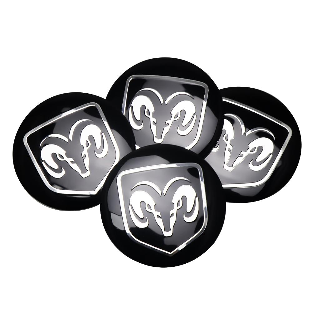 

56MM 4Pcs Car Aluminium Wheel Center Hub Cap Sticker Decor Accessories For Dodge Durango Caliber Dakota Neon SXT Nitro Ram Dart